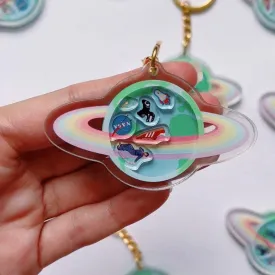 Satellite shaker keychain