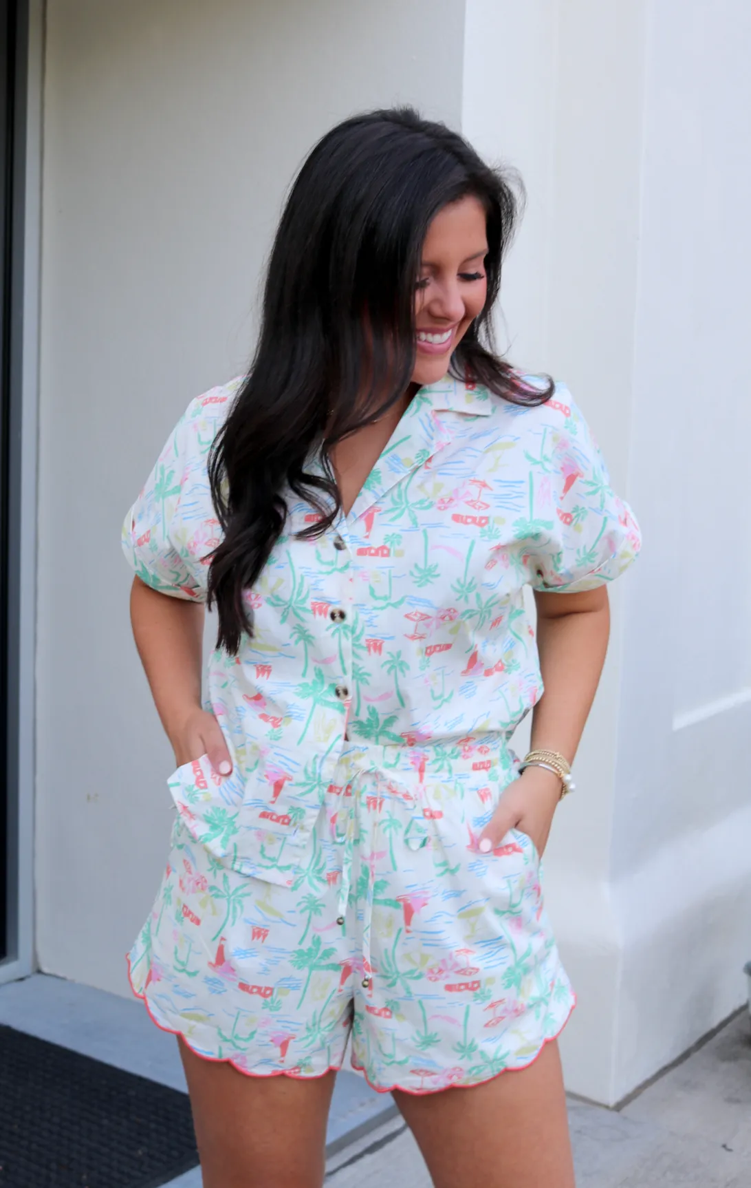 Seashore V Neck Top