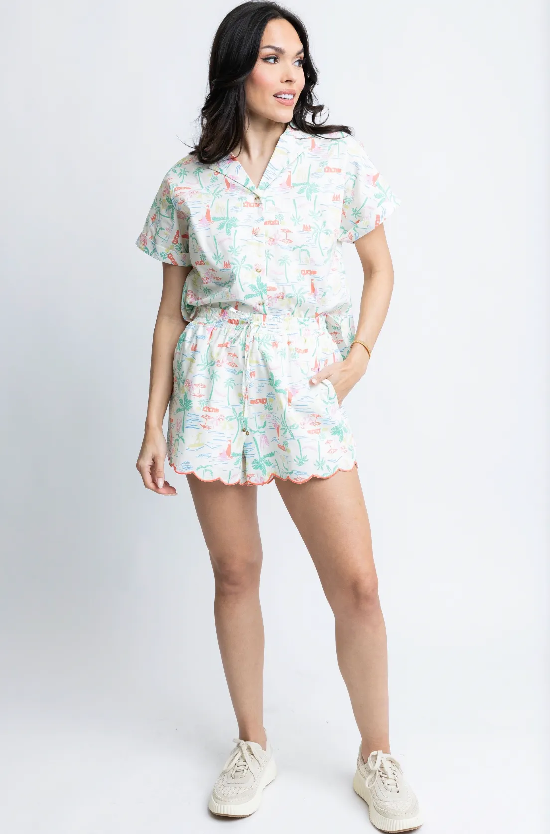 Seashore V Neck Top