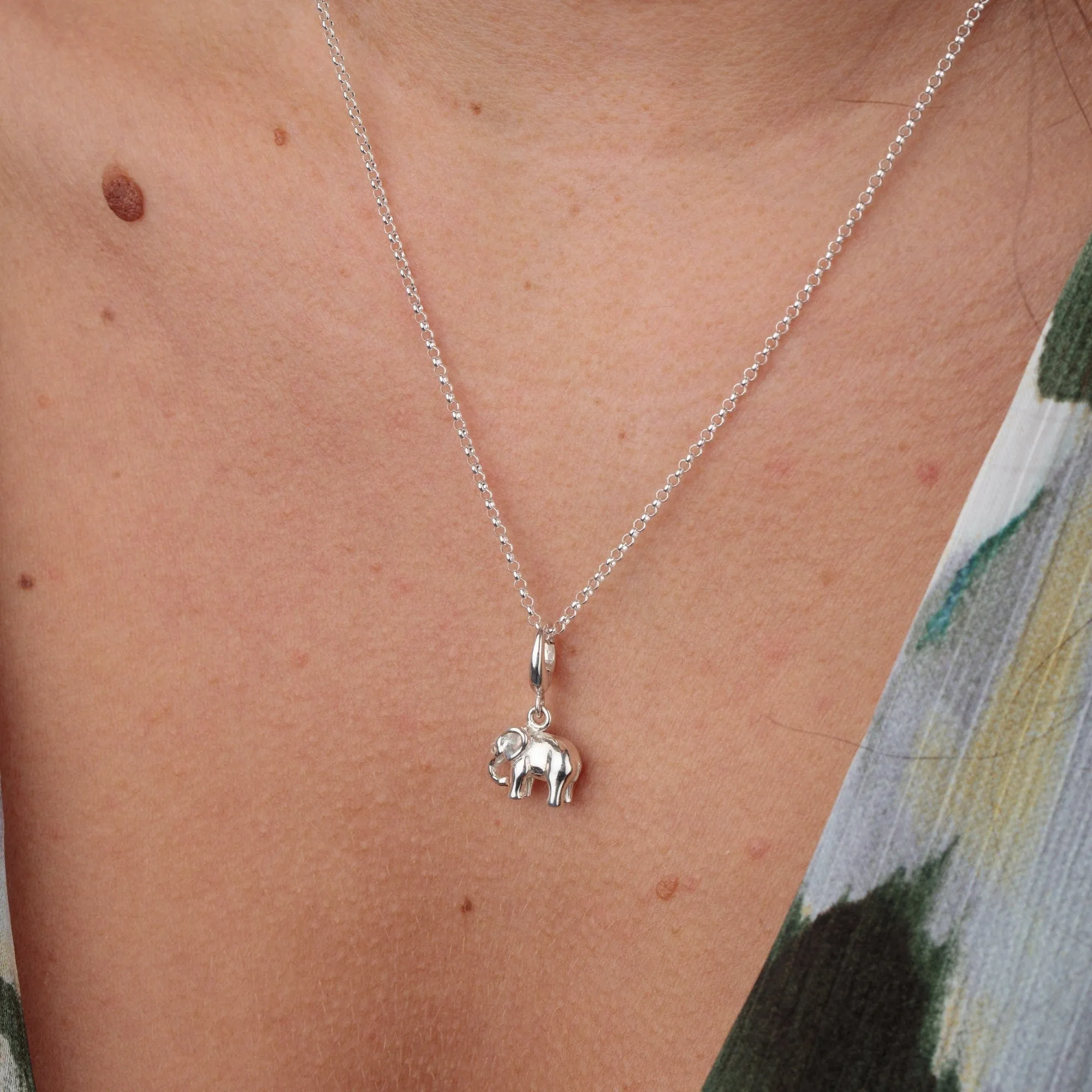 Silver Elephant Necklace