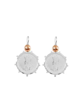 Silver Encased Shilling Coin Earrings