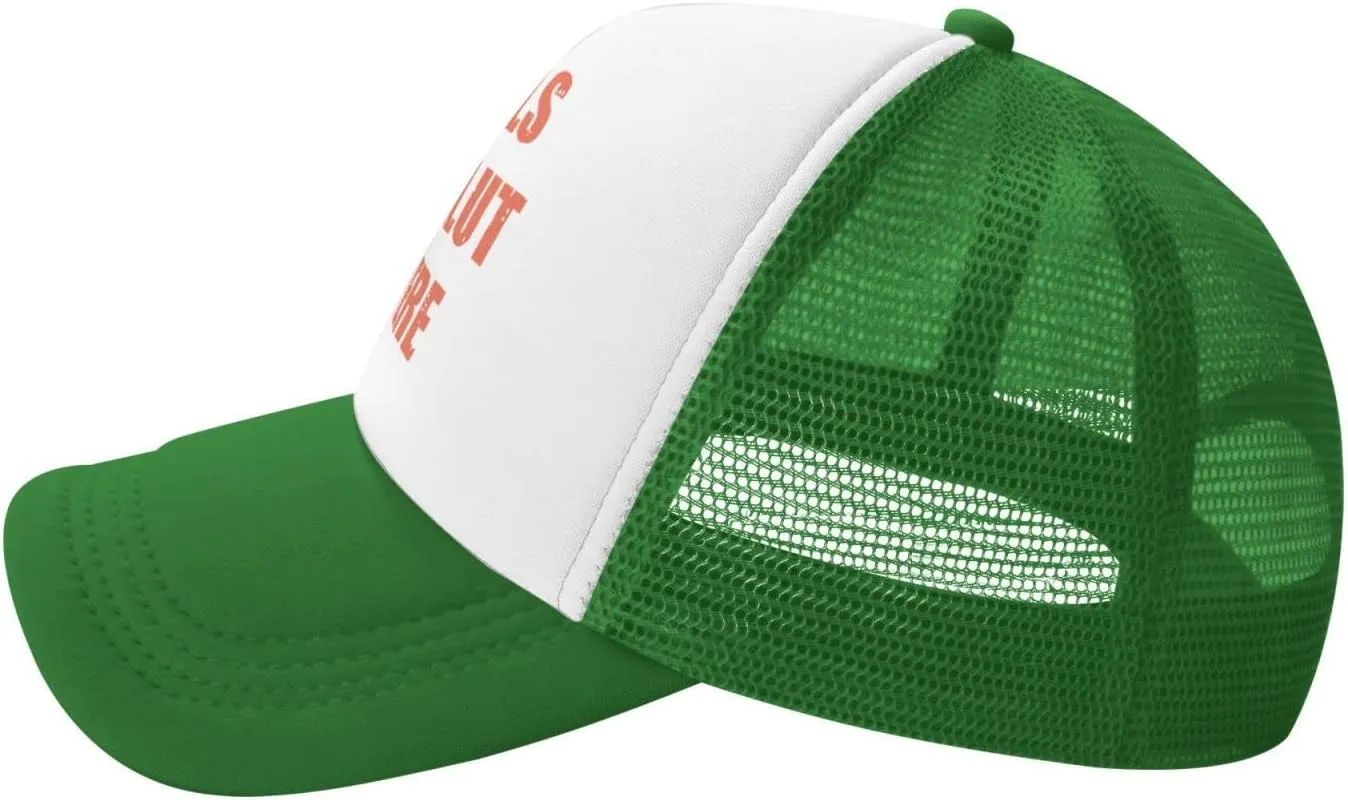 Smells Like Slut in Here Funny Adjustable Mesh Trucker Hat Sport Baseball Cap Men Women Gift Dad Hat Fishing Cap Black