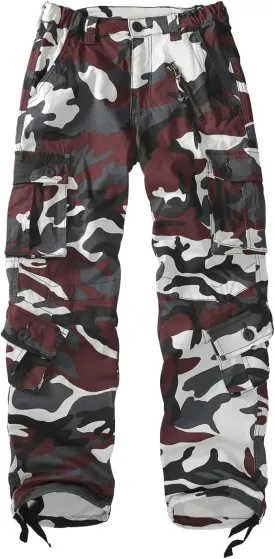 Sobrisah Camo Cargo Pants for Women Mid-Rise Comfort Casual Pants Baggy Stretchy Camouflage Trousers Y2K Streetwear