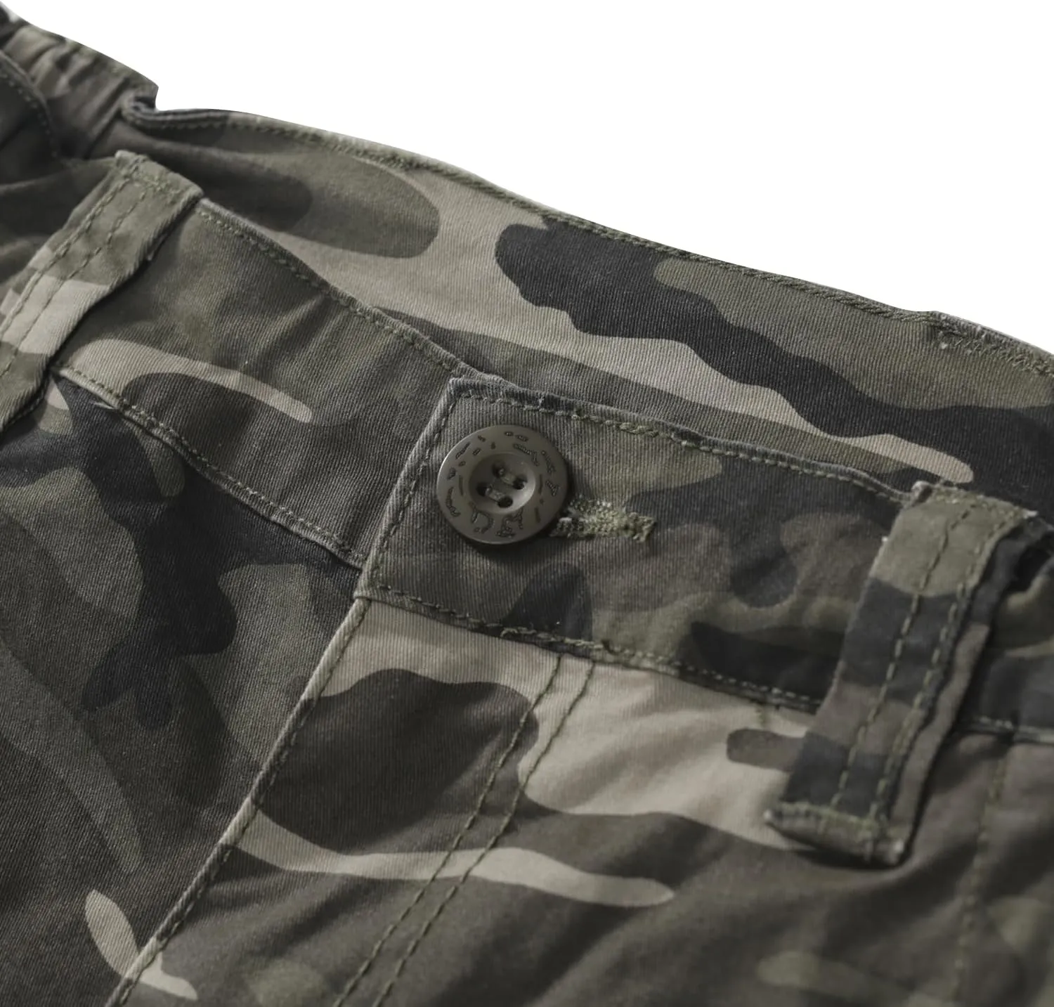 Sobrisah Camo Cargo Pants for Women Mid-Rise Comfort Casual Pants Baggy Stretchy Camouflage Trousers Y2K Streetwear