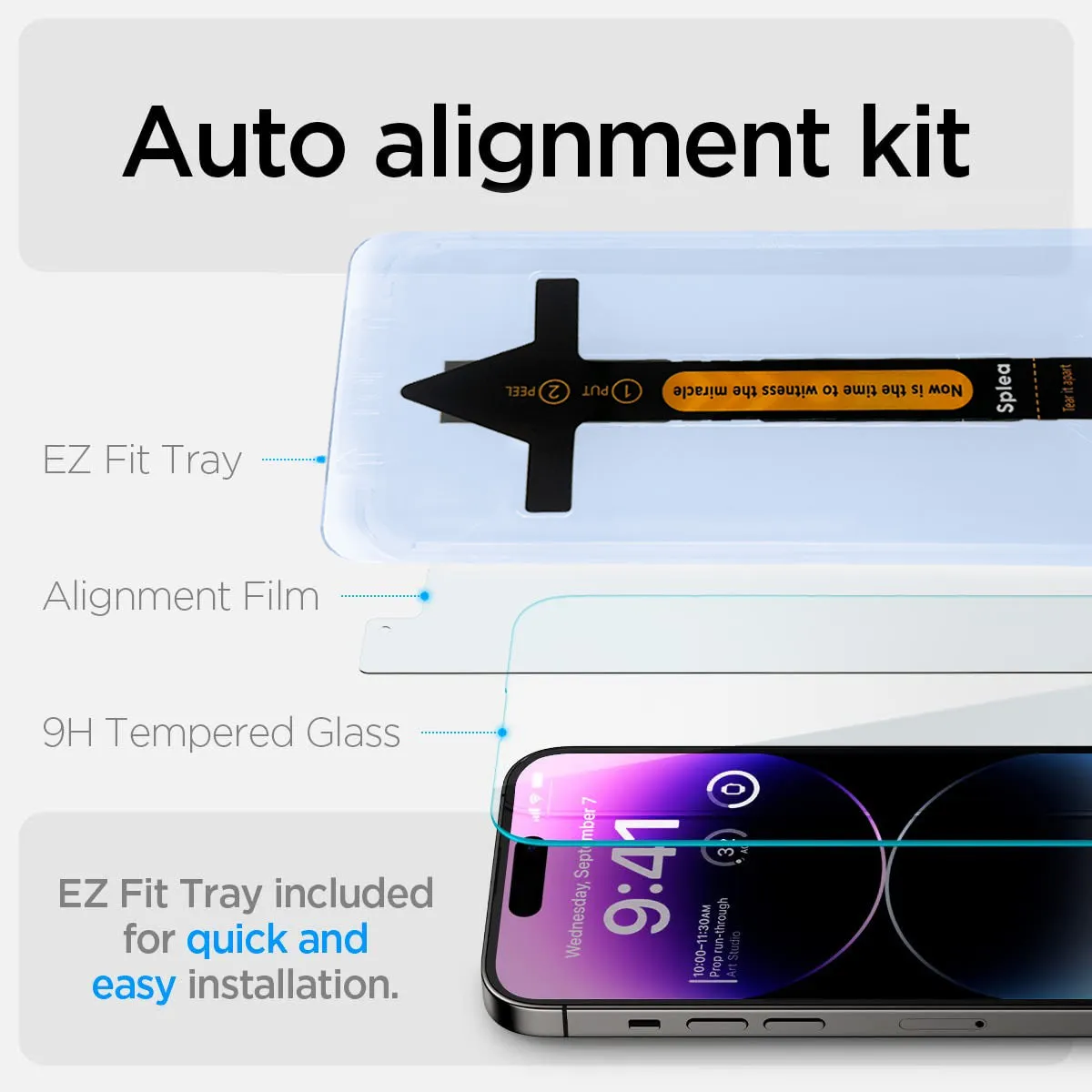 Splea Magic Screen Protector Tempered Glass For iPhone