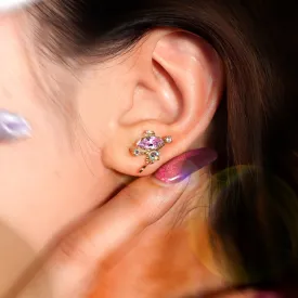 Star Dust Earrings [White unicorn gems]