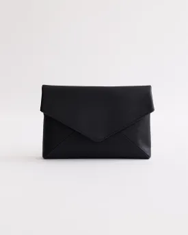 Stella Envelope Clutch: Black