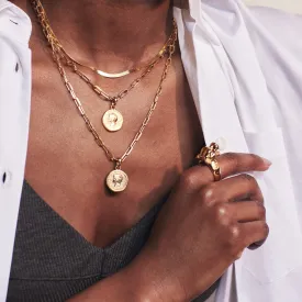 The Athena Goddess Coin Gold Necklace
