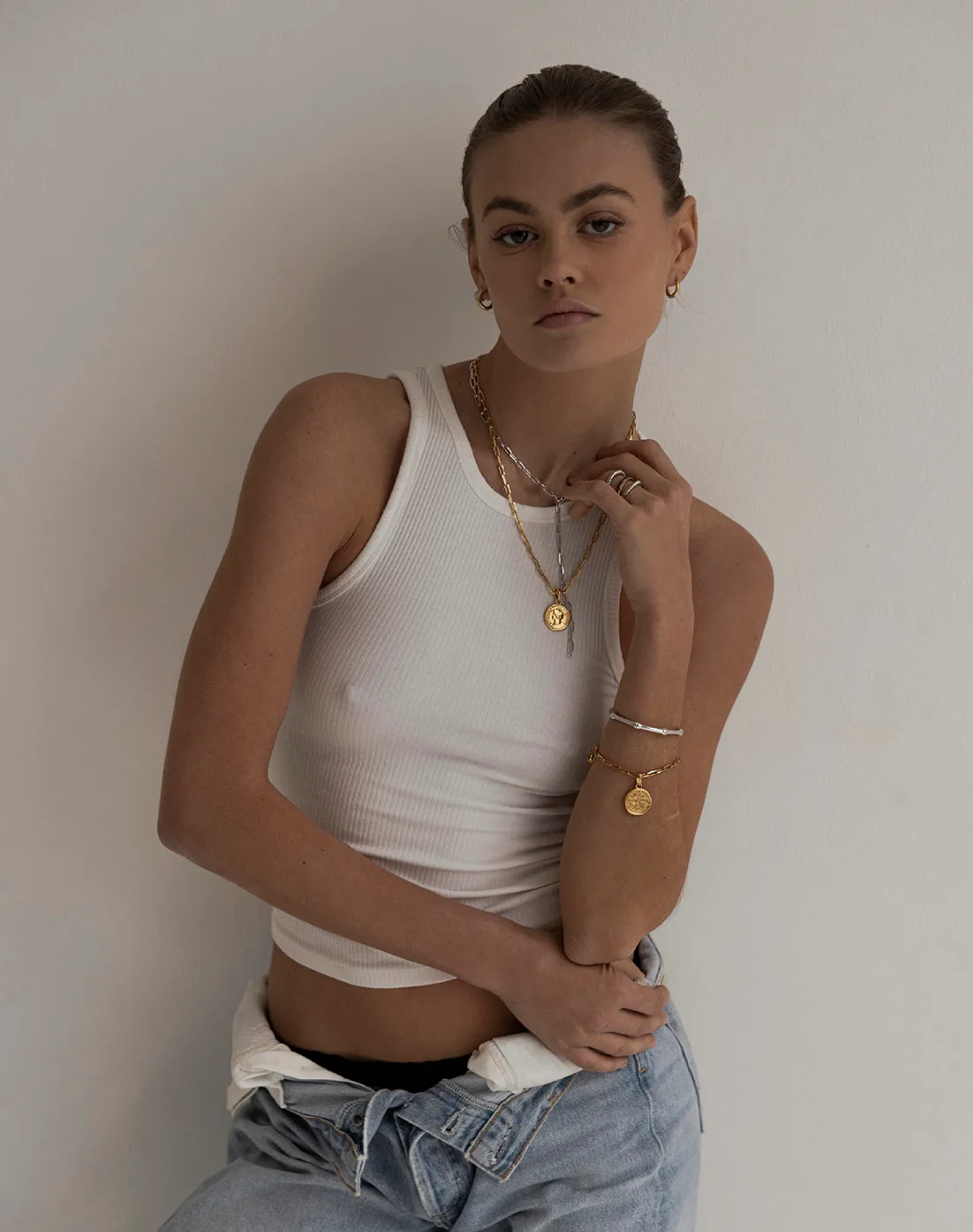 The Athena Goddess Coin Gold Necklace