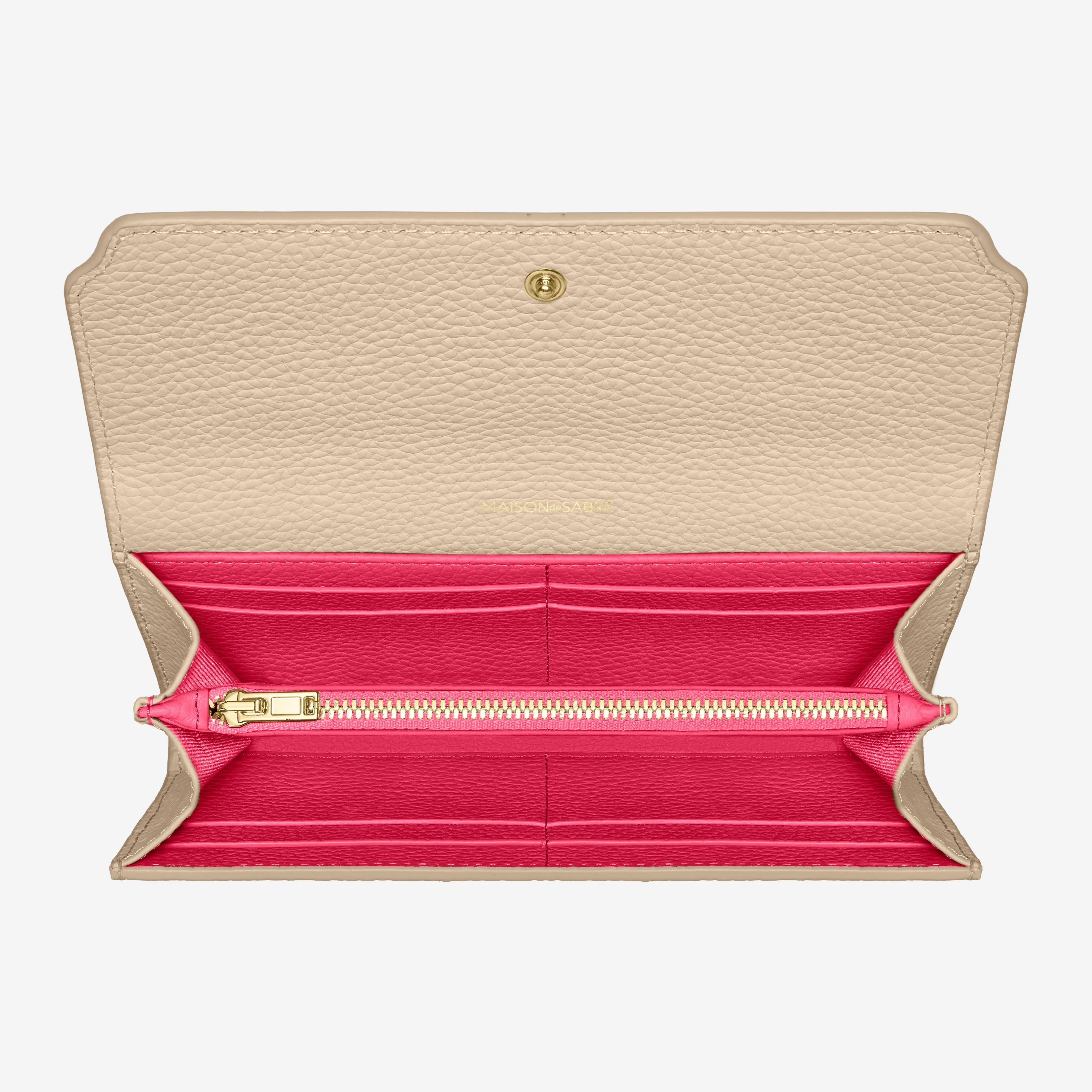The Long Flap Wallet - Saharan Fuchsia