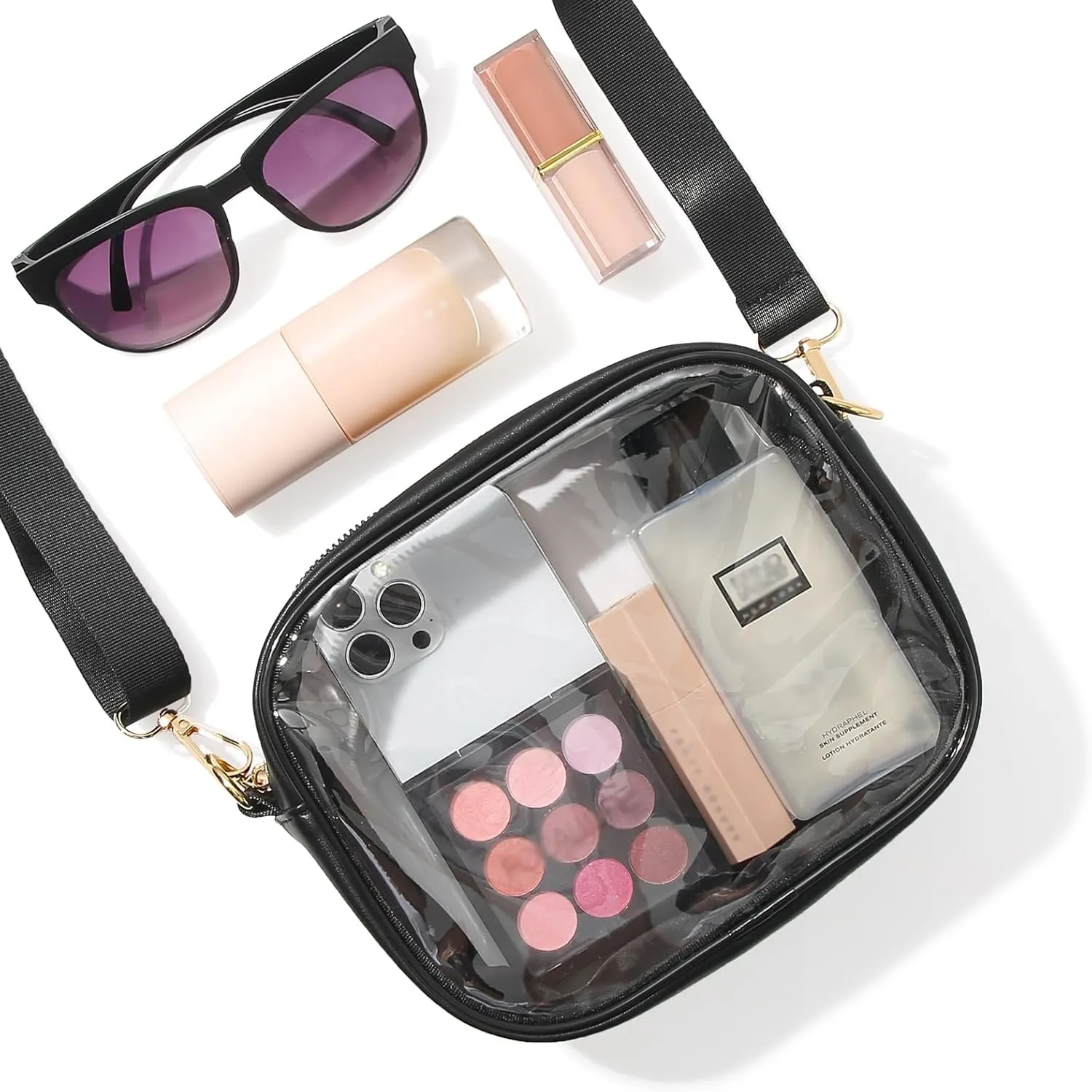 TOBVZOO Clear Bag Stadium Approved, Crossbody Transparent Bag for Concerts Sports Events, Purses for Men & Women