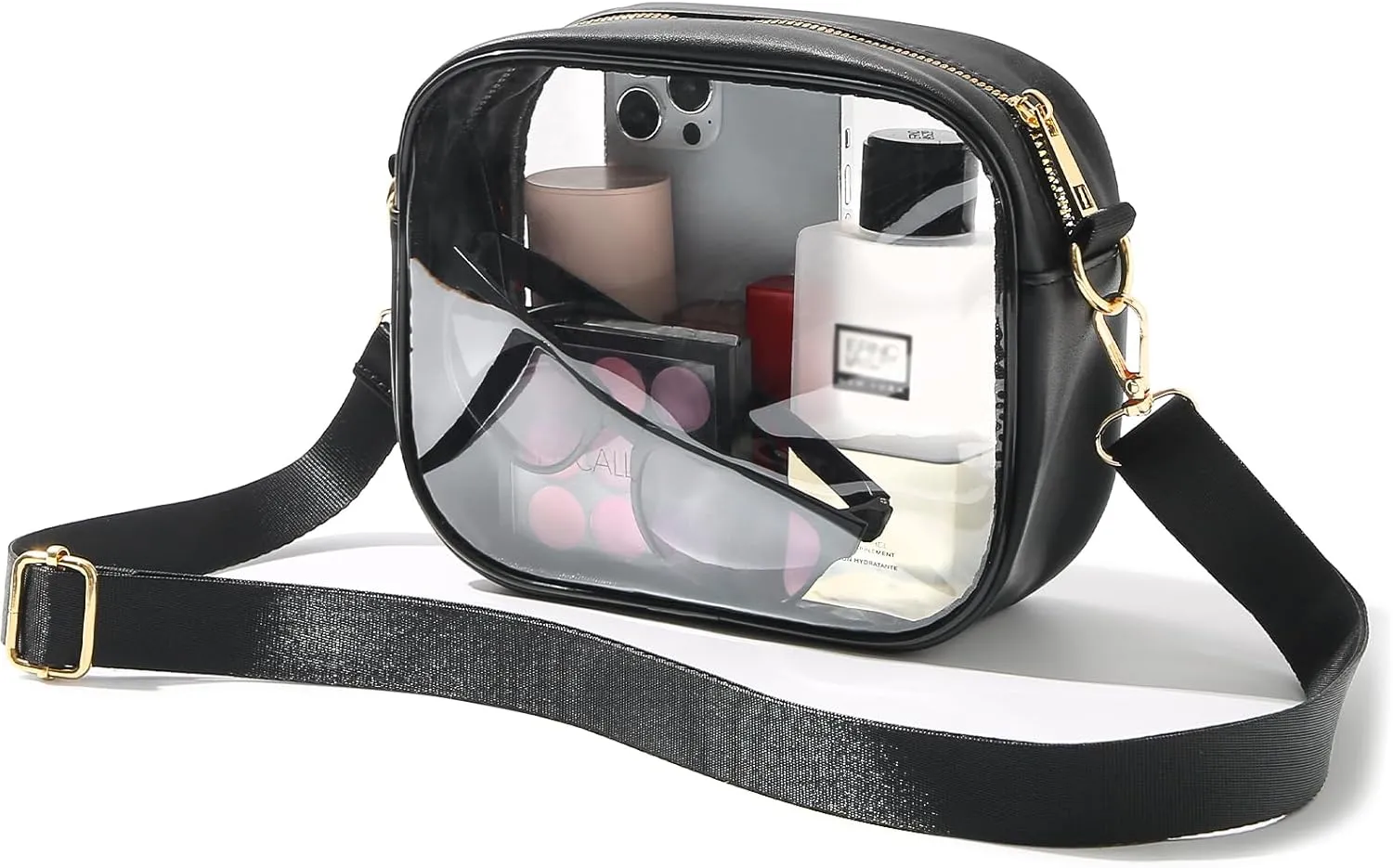 TOBVZOO Clear Bag Stadium Approved, Crossbody Transparent Bag for Concerts Sports Events, Purses for Men & Women