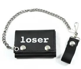 Tri-fold Chain Wallet - “loser”