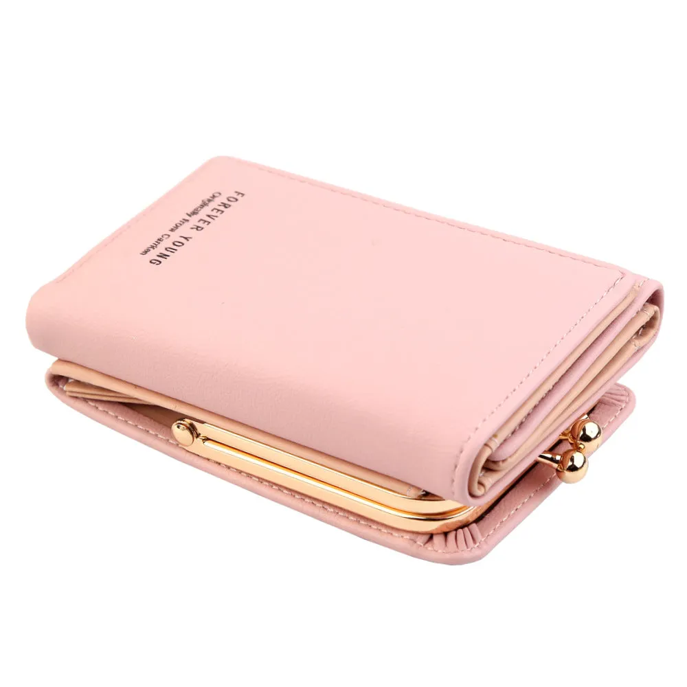 Wallet Women 2018 Lady Short Women Wallets Crown Decorated Mini Money Purses Small Fold PU Leather Female Coin Purse Card Holder
