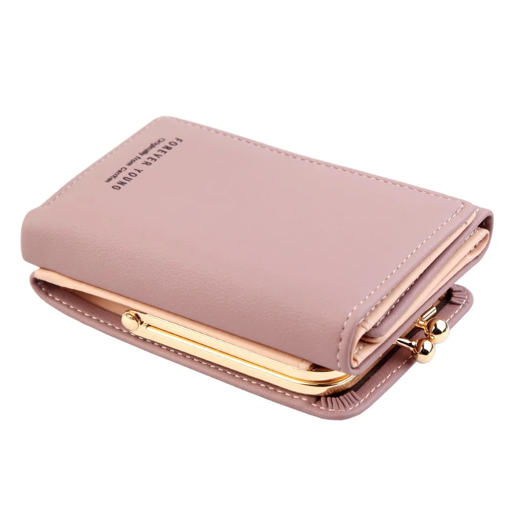 Wallet Women 2018 Lady Short Women Wallets Crown Decorated Mini Money Purses Small Fold PU Leather Female Coin Purse Card Holder