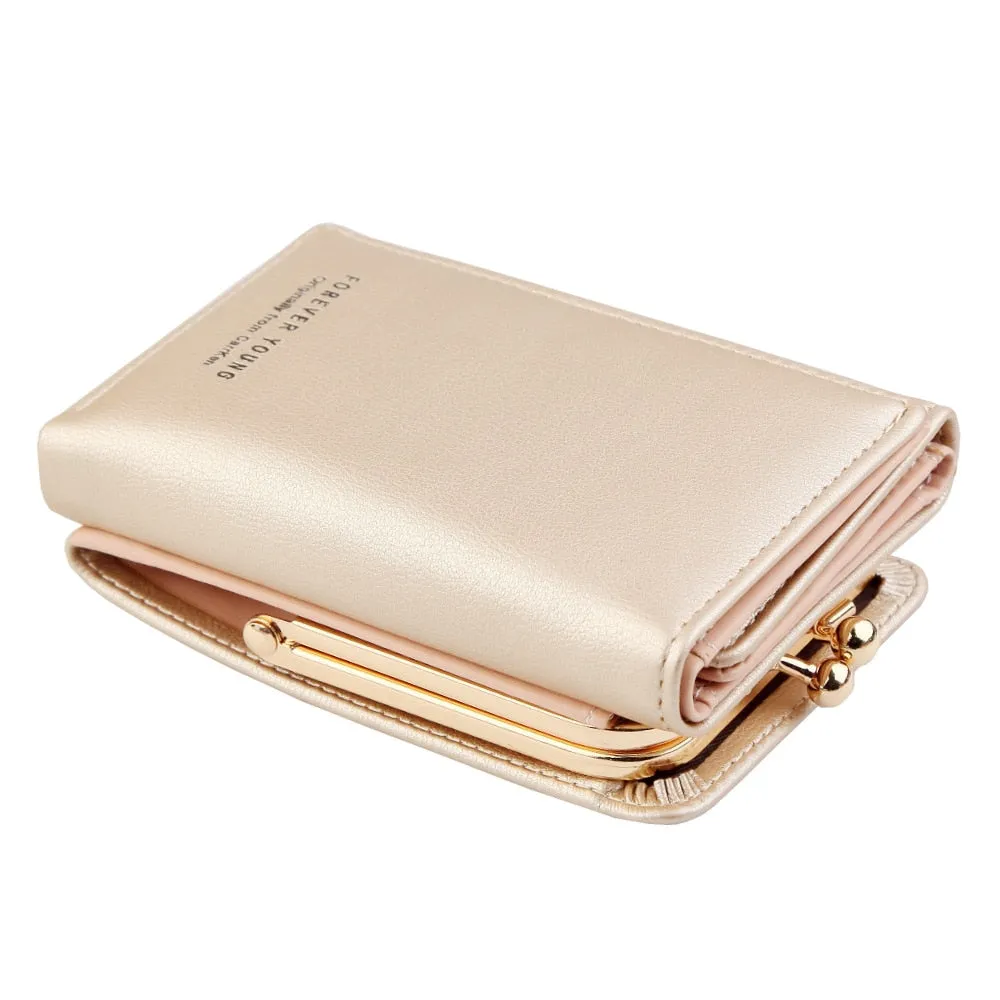 Wallet Women 2018 Lady Short Women Wallets Crown Decorated Mini Money Purses Small Fold PU Leather Female Coin Purse Card Holder