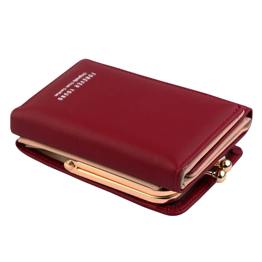 Wallet Women 2018 Lady Short Women Wallets Crown Decorated Mini Money Purses Small Fold PU Leather Female Coin Purse Card Holder
