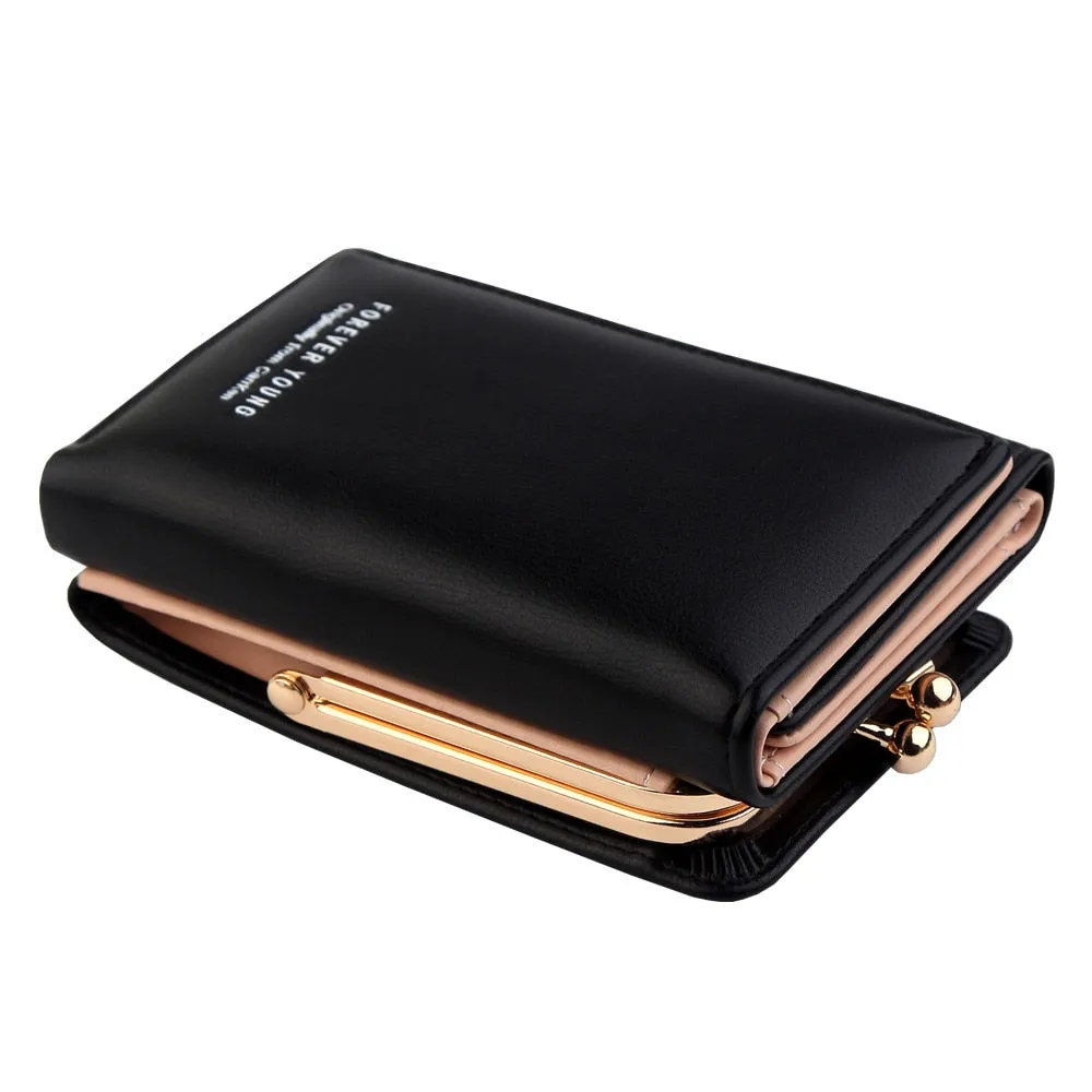 Wallet Women 2018 Lady Short Women Wallets Crown Decorated Mini Money Purses Small Fold PU Leather Female Coin Purse Card Holder