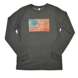 Walter Knabe Unisex Long Sleeve T Shirt Flag Grey